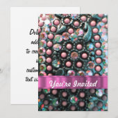 Rosa Personat Einladung (Vorne/Hinten)