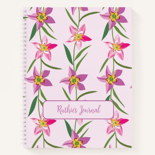 Rosa Petal Dreams Wildblume Journal Notizblock (Vorderseite)