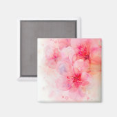Rosa Petal Elegance Magnet (Vorderseite/Rückseite)