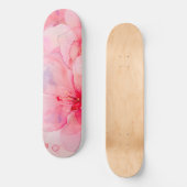 Rosa Petal Elegance Skateboard (Vorderseite)