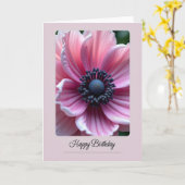 Rosa Petal Geburtstagskarte Karte (Gelbe Blume)
