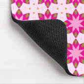 Rosa Petal-Mosaik-Muster Mousepad (Ecke)