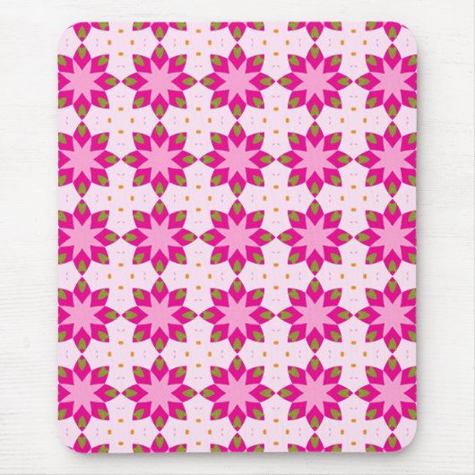 Rosa Petal-Mosaik-Muster Mousepad (Vorne)