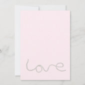 Rosa Petalen und Prosecco-Brautparty Einladung (Rückseite)