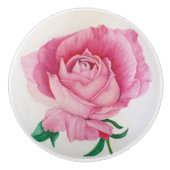 Rosa Petals Knob Keramikknauf (Vorderseite)