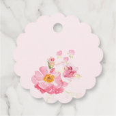 Rosa Petals Prosecco-Brautparty Geschenkanhänger (Rückseite)