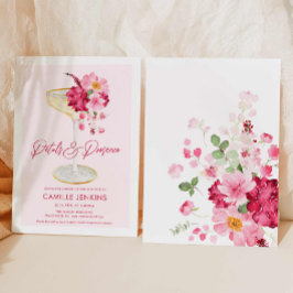 Rosa Petals und Prosecco Garden Bridal Einladung