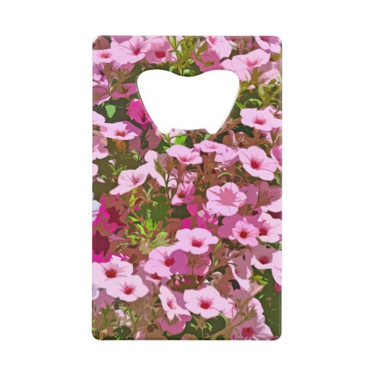 Rosa Petunia-Blume Geldbeutel Flaschenöffner (Vorderseite)