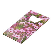 Rosa Petunia-Blume Geldbeutel Flaschenöffner (Vorderseite Schrägansicht)