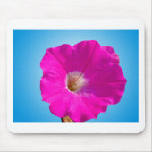 Rosa Petunia Blume im blauen Hintergrund. Mousepad (Vorne)