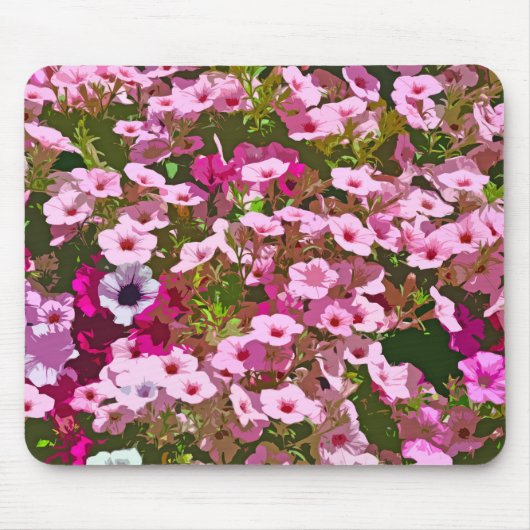 Rosa Petunia-Blume Mousepad (Vorne)