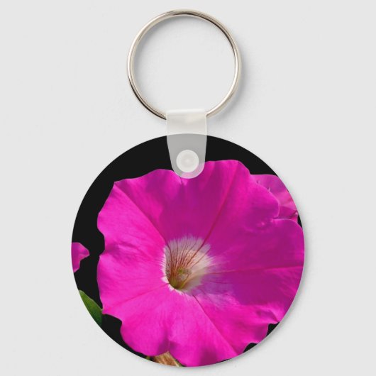 Rosa Petunia-Blume Schlüsselanhänger (Vorderseite)
