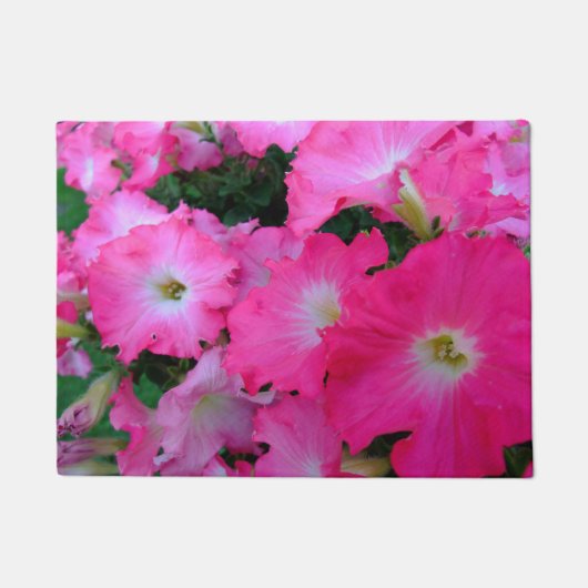 Rosa Petunien Fußmatte (Vorderseite)