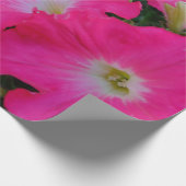Rosa Petunien Geschenkpapier (Ecke)