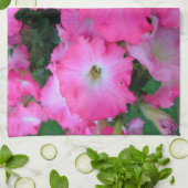Rosa Petunien Geschirrtuch (Gefaltet)