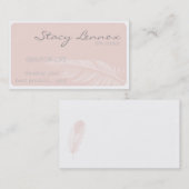 Rosa Pfau-Feder-Visitenkarte Visitenkarte (Vorne/Hinten)