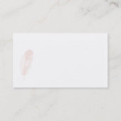 Rosa Pfau-Feder-Visitenkarte Visitenkarte (Rückseite)