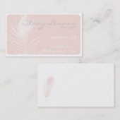 Rosa Pfau-Feder-Visitenkarte Visitenkarte (Vorne/Hinten)