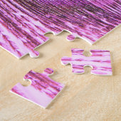 Rosa Pfaufederherz Puzzle (Seite)