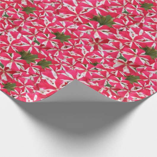 Rosa Pfefferminze-Blume Geschenkpapier (Ecke)