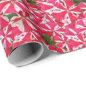 Rosa Pfefferminze-Blume Geschenkpapier (Rolleneckpunkt)