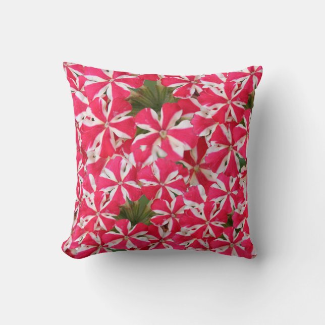 Rosa Pfefferminze-Blume Kissen (Vorderseite)