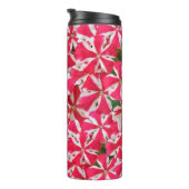 Rosa Pfefferminze-Blume Thermosbecher (Nach rechts gedreht)