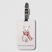 Rosa Pfefferminzfuchs Gepäckanhänger (Vorderseite Vertikal)