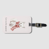 Rosa Pfefferminzfuchs Gepäckanhänger (Vorderseite (Horizontal))