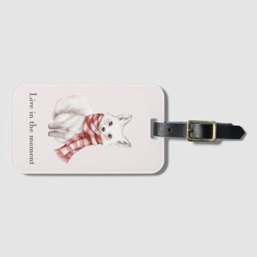 Rosa Pfefferminzfuchs Gepäckanhänger (Vorderseite (Horizontal))