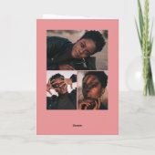 Rosa Pfeil 4 Foto Abschluss ausblenden Dankeskarte (Rückseite)