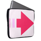 Rosa Pfeil Neopren Laptop-Sieb 15 Zoll Laptopschutzhülle (Vorne Rechts)