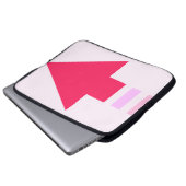 Rosa Pfeil Neopren Laptop-Sieb 15 Zoll Laptopschutzhülle (Vorne Knopf)