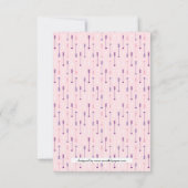 Rosa Pfeile - 3X5 Junggeselinnen-Abschied Einladun Einladung (Rückseite)