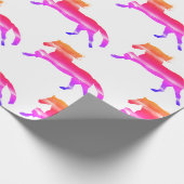 Rosa Pferd Geschenkpapier (Ecke)