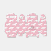 Rosa Pferd- oder Ponyreiter-Hochzeit Geschenkschachtel (Ungefaltet)