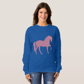 Rosa Pferd Sweatshirt (Vorne ganz)