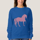 Rosa Pferd Sweatshirt (Vorderseite)