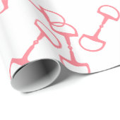 Rosa Pferde Bits Geschenkpapier (Rolleneckpunkt)