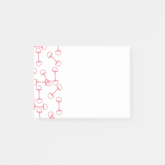 Rosa Pferde Bits Post-it Klebezettel (Vorderseite)