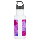 Rosa Pferde Leinwand Trinkflasche (Rückseite)