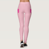 Rosa Pferde- oder Ponygewohnheitstext Leggings (Rückseite)