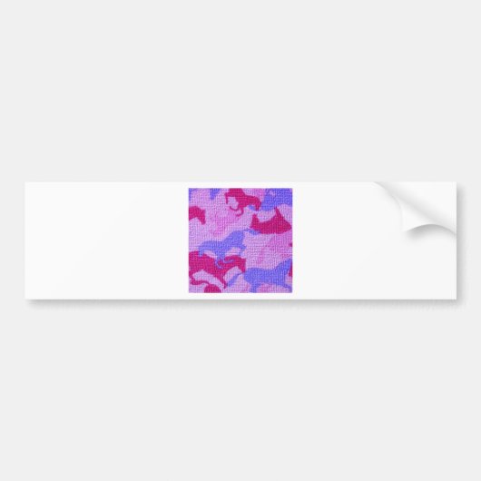 Rosa PferdeLeinwand Autoaufkleber (Vorne)