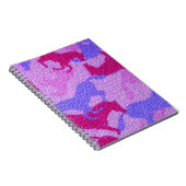 Rosa PferdeLeinwand Notizblock (Rechte Seite)