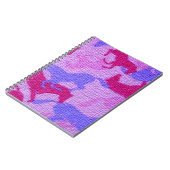 Rosa PferdeLeinwand Notizblock (Linke Seite)