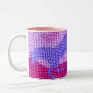 Rosa PferdeLeinwand Zweifarbige Tasse