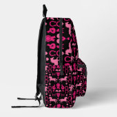Rosa Pferdereiten Bedruckter Rucksack (Links)