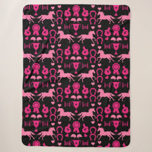 Rosa Pferdereiten Sherpadecke
