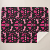 Rosa Pferdereiten Sherpadecke (Vorderseite (Horizontal))