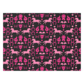 Rosa Pferdereiten Tischdecke (Vorderseite (Horizontal))